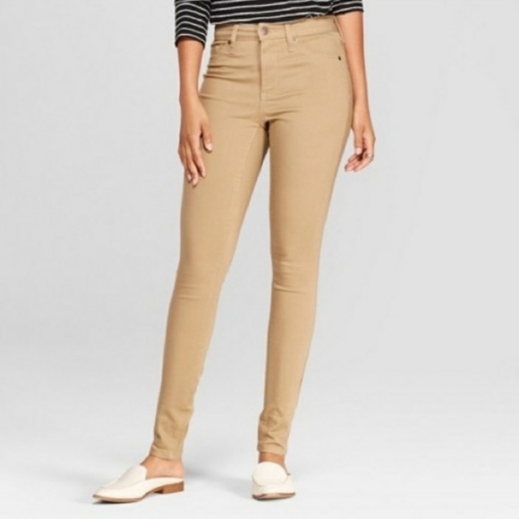 Universal Thread High Rise Khaki Skinny Jeggings - Picture 1 of 5